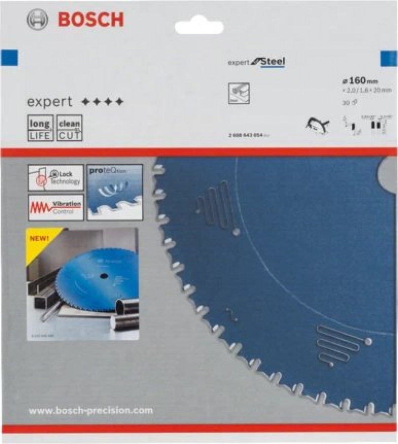 Bosch expert for steel lama per seghe circolari 160x20 mm per acciaio 2608643054 - dettaglio 2