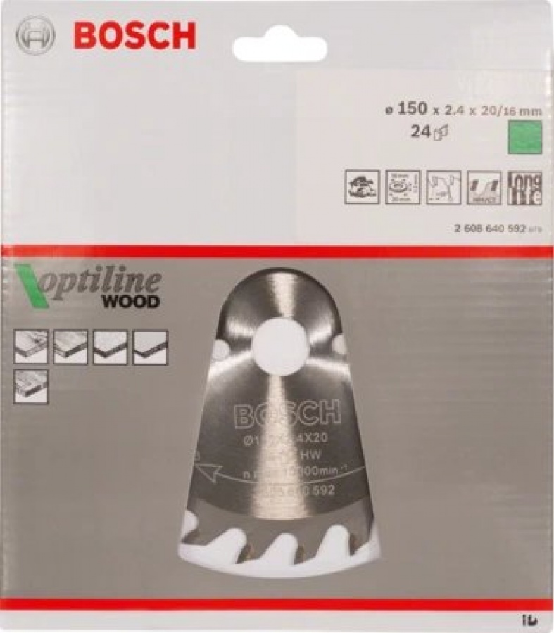 Bosch optiline wood lama per sega circolare 150x20 mm per legno 2608640592 - dettaglio 2