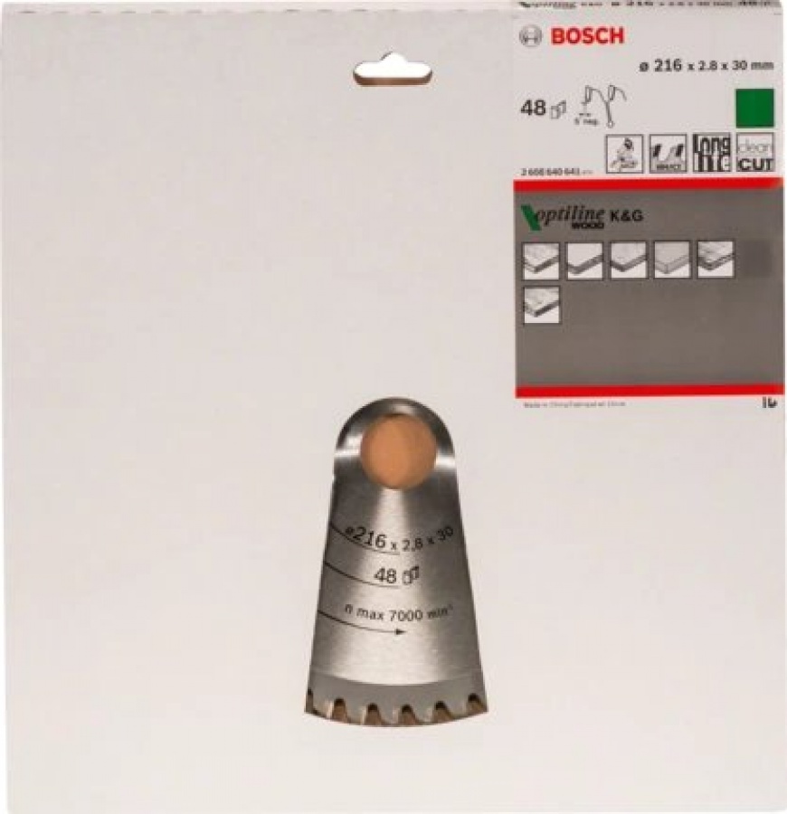 Bosch optiline wood lama per troncatrice 216x30 mm per legno 2608640641 - dettaglio 2