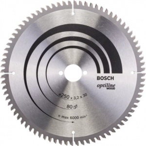 Bosch optiline wood lama per troncatrice 250x30 mm per legno 2608640645 - dettaglio 1