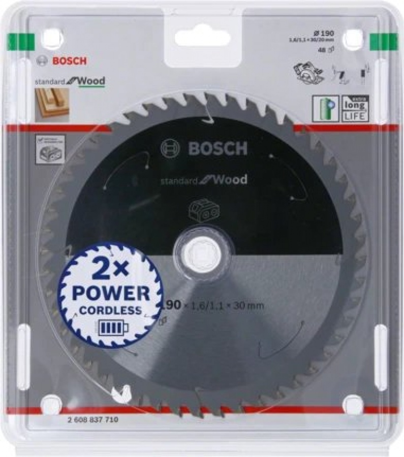 Bosch standard for wood lama per sega circolare 190x30 mm per legno 2608837710 - dettaglio 2