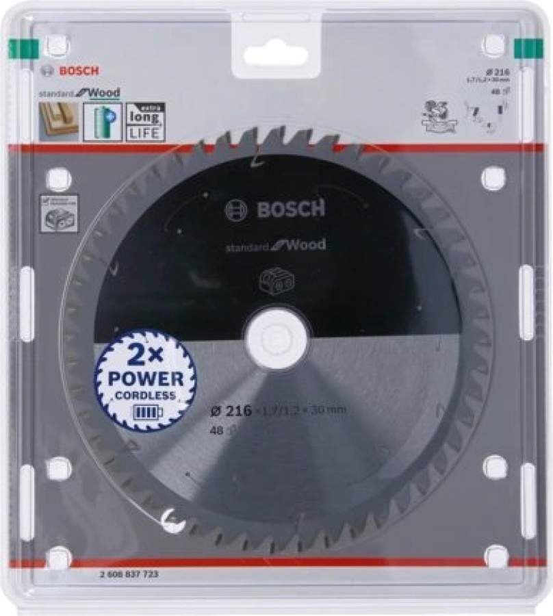 Bosch standard for wood lama per troncatrice 216x30 mm per legno 2608837723 - dettaglio 2