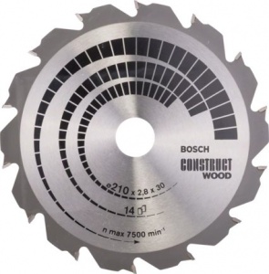 Bosch standard for construct wood lama per sega circolare 210x30 mm per legno chiodato 2608640634 - dettaglio 1