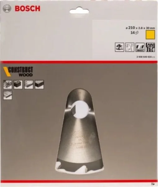 Bosch standard for construct wood lama per sega circolare 210x30 mm per legno chiodato 2608640634 - dettaglio 2