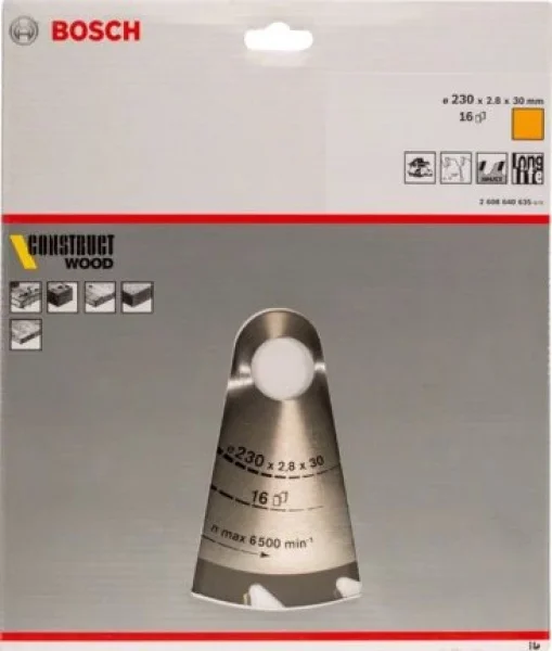 Bosch standard for construct wood lama per sega circolare 230x30 mm per legno chiodato 2608640635 - dettaglio 2