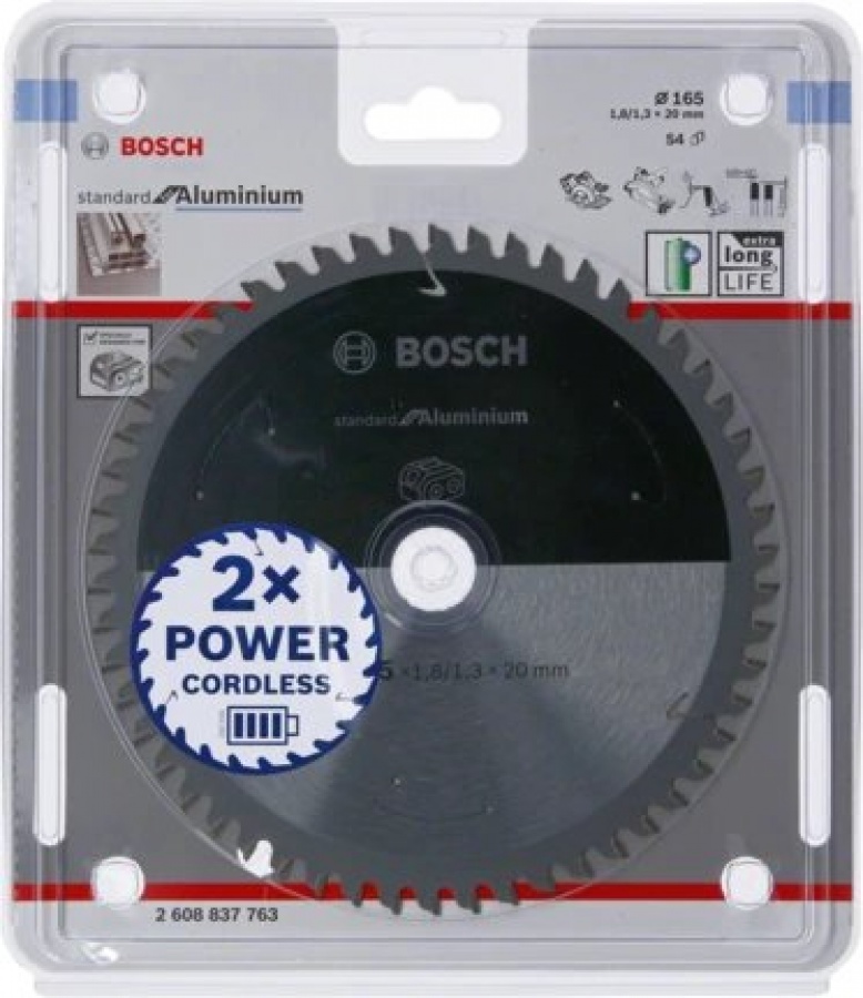 Bosch standard for aluminium lama per sega circolare 165x20 mm per alluminio 2608837763 - dettaglio 2