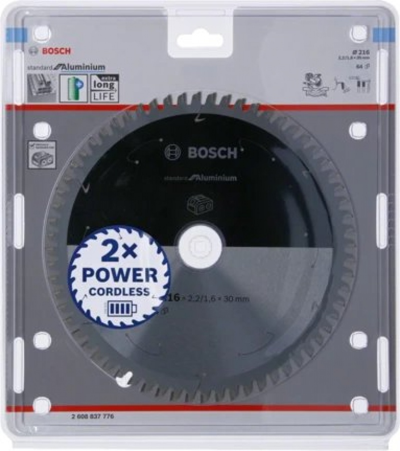 Bosch standard for aluminium lama per troncatrici 216x30 mm per alluminio 2608837776 - dettaglio 2