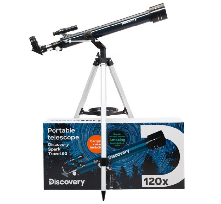 Discovery spark travel 60 telescopio rifrattore acromatico con custodia e libro 79278 - dettaglio 2
