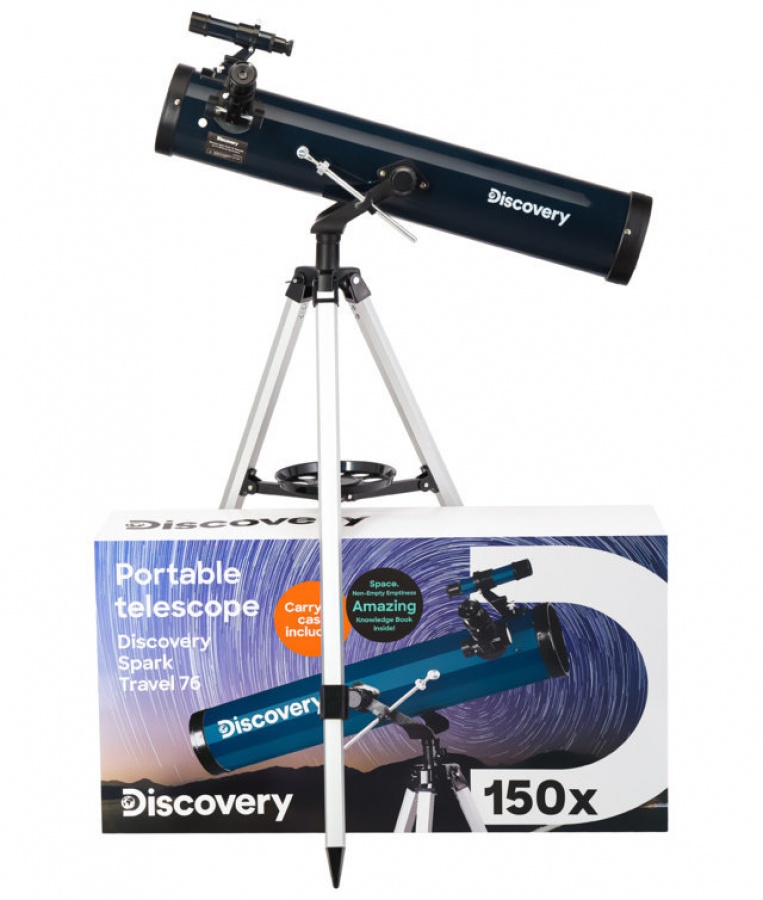 Discovery spark travel 76 telescopio riflettore newtoniano con custodia e libro 79279 - dettaglio 3