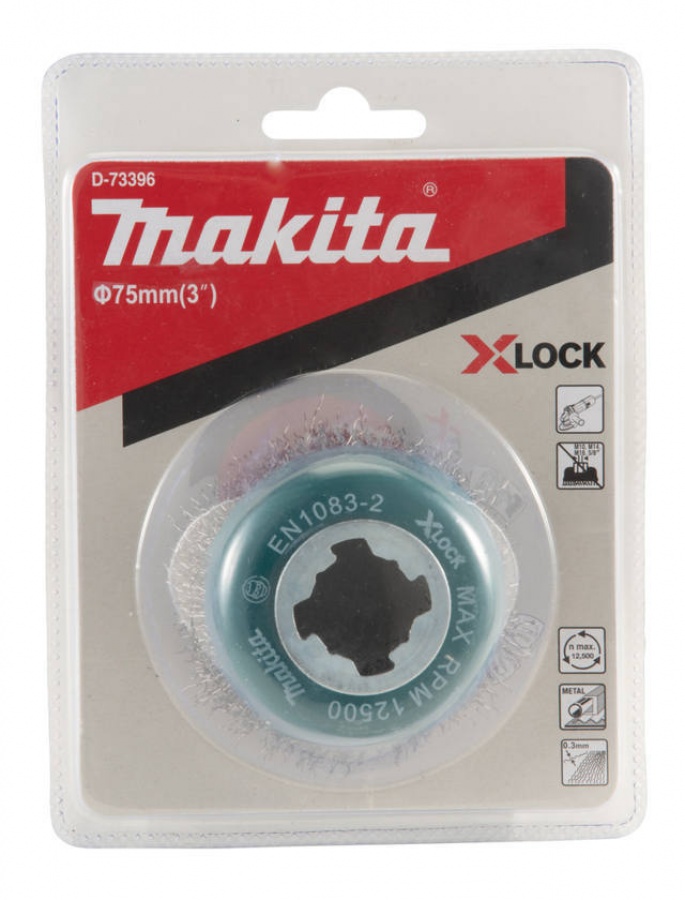 Makita d-73396 spazzola a tazza 75 mm x-lock per acciaio - dettaglio 4