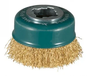 Makita D-73433 Spazzola a tazza 75 mm X-Lock con filo rivestito per acciaio - D-73433