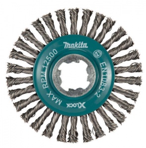 Makita d-73411 spazzola a ruota x-lock filo intrecciato stringer per acciaio - dettaglio 1