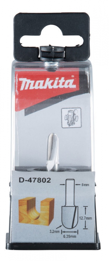 Makita d-09416 fresa a raggio concavo 8 mm con gambo 6 mm - dettaglio 2