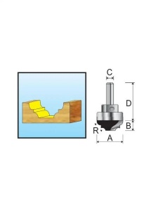 Fresa Per Incastri In Carburo 12x12 Mm, Gambo 12 Mm, Lunghezza Taglio 38 Mm, A Due Taglienti - 4