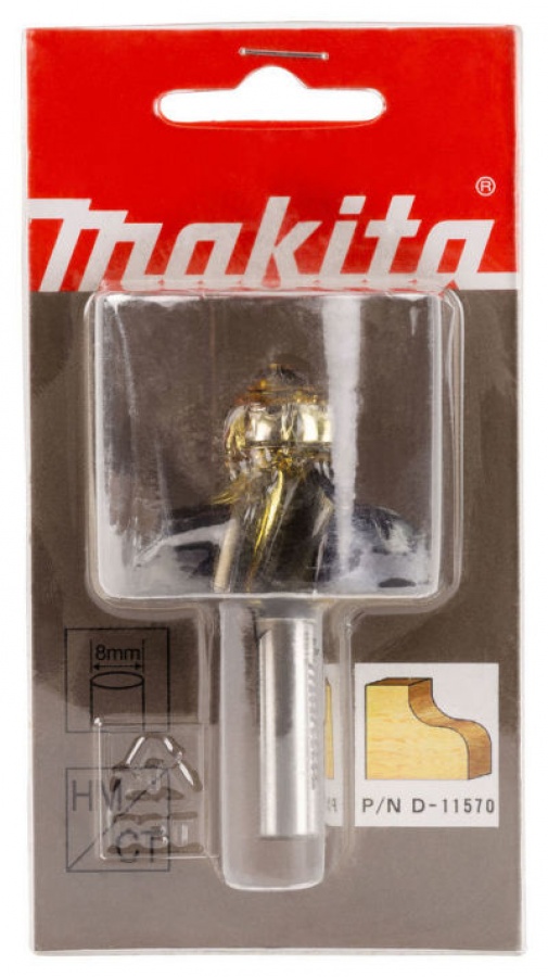 Makita d-11570 fresa ad ogiva con gambo 8 mm - dettaglio 2