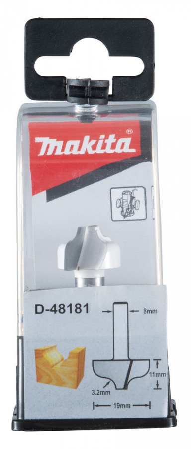 Makita d-11586 fresa ad ogiva profilata con gambo 8 mm - dettaglio 3