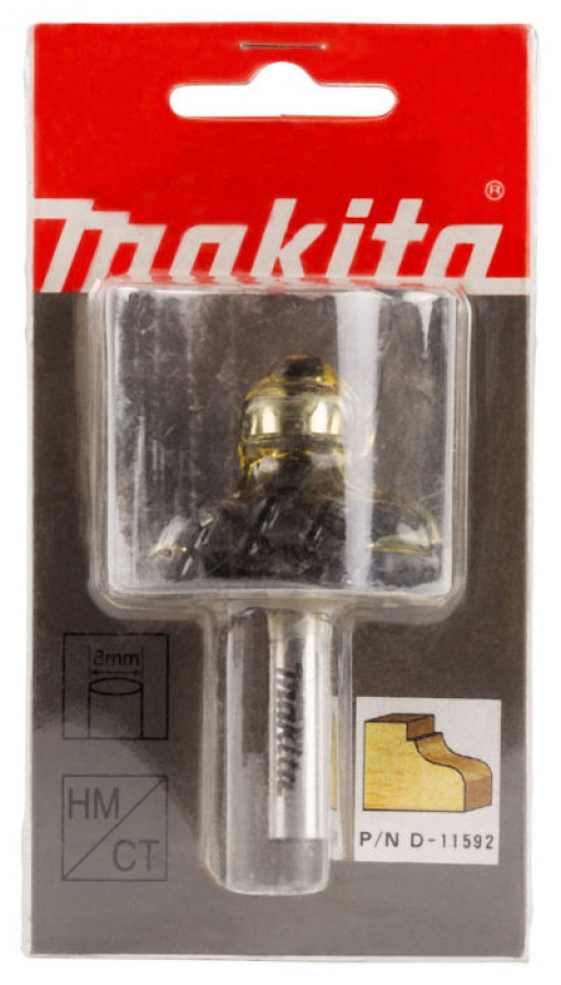 Makita d-11592 fresa ad ogiva profilata con gambo 8 mm - dettaglio 2