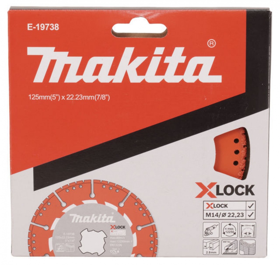 Makita e-19738 rescue disco diamantato 125 mm x-lock per multimateriale - dettaglio 2