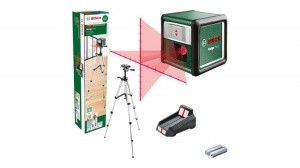 Bosch hobby quigo plus set ii livella laser multifunzione 2 linee rosse con treppiede 0603663602 - dettaglio 1