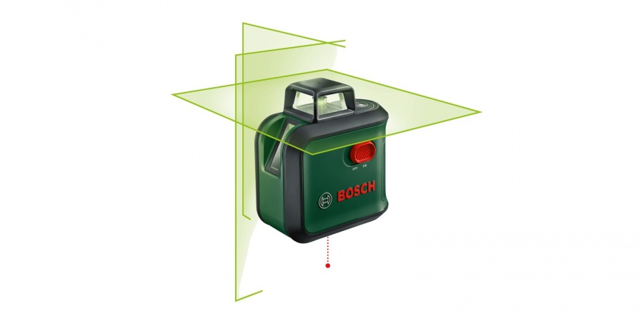 Bosch hobby advancedlevel 360 livella laser multifunzione a linee verdi per squadri 0603663b06 - dettaglio 2