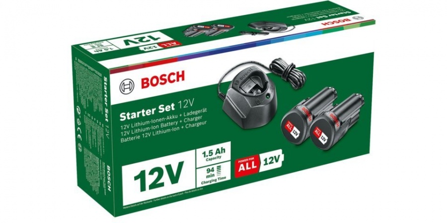 Bosch hobby 1600a01l3e starter set 12 v con due batterie 1,5 ah - dettaglio 3