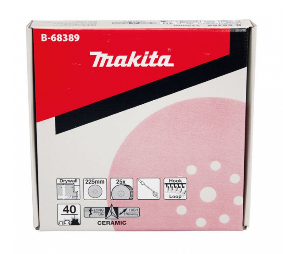 Makita  disco abrasivo 9 fori 225 mm per cartongesso - dettaglio 2
