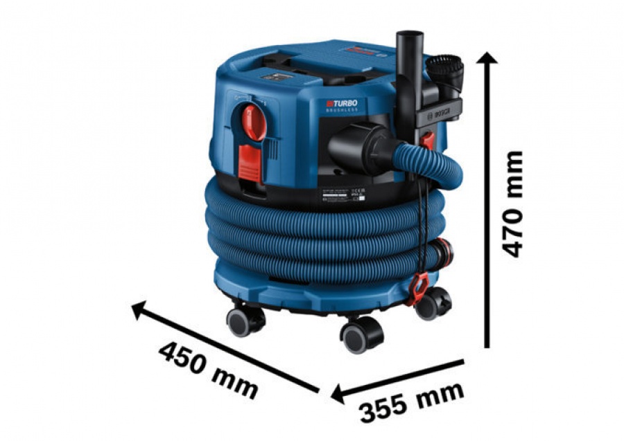 Bosch gas 18v-12 mc aspiratore 18 v brushless senza batteria 06019k2000 - dettaglio 3