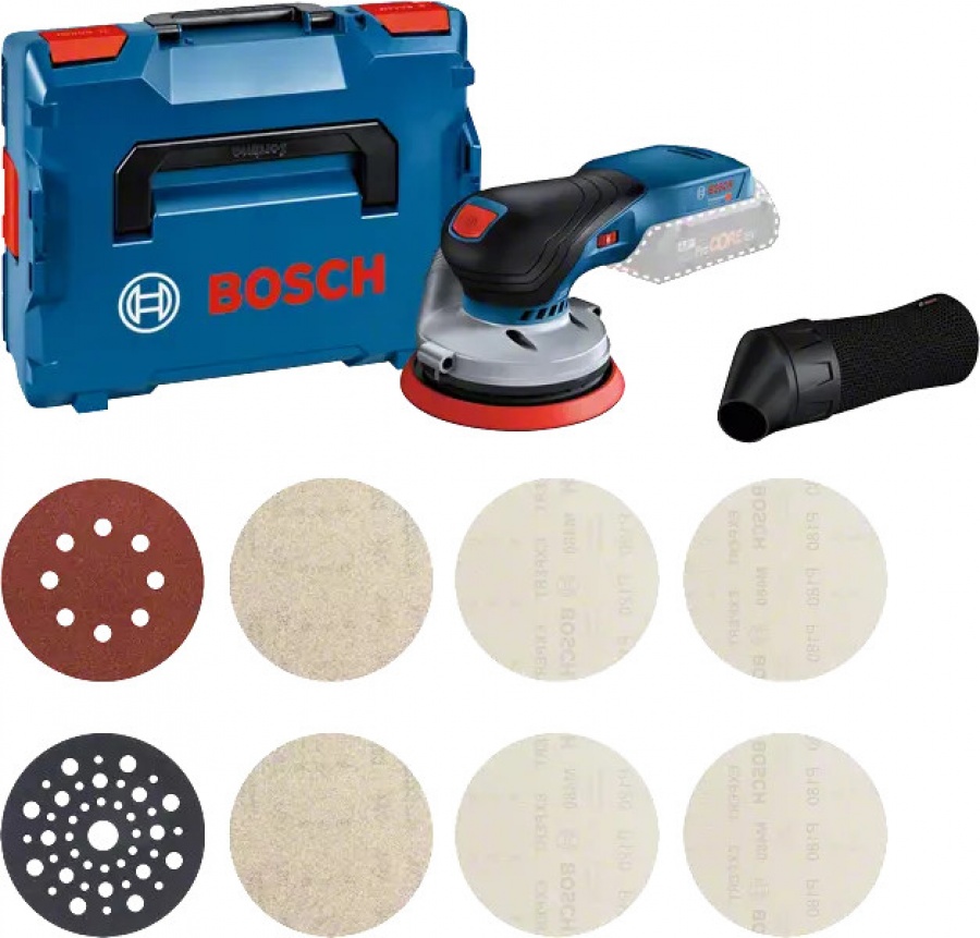 Bosch gex 18v-125 + m480 levigatrice rotorbitale 18 v con accessori starter set 0615a5004h - dettaglio 1