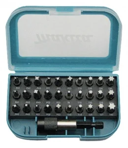 Makita p-73374 astuccio con inserti a croce phillips e torx 31 pz. - dettaglio 1