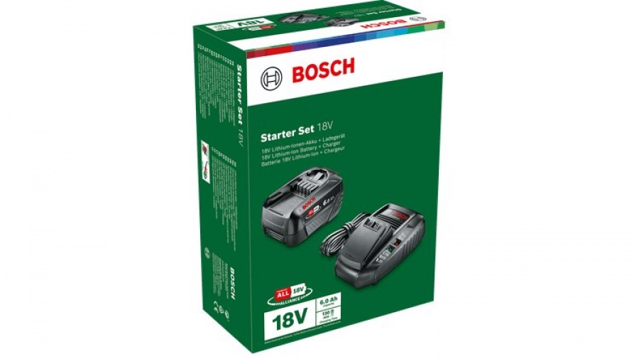 Bosch hobby starter set batteria 18 v 6,0 ah con al 1830 cv 1600a00zr8 - dettaglio 3
