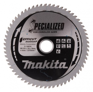 Makita e-16916 efficut lama tct per troncatrici 216x30 mm per alluminio - dettaglio 1
