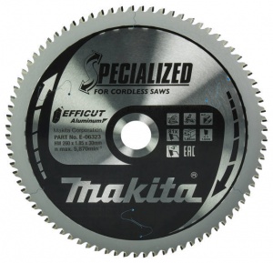 Makita e-06323 efficut lama tct per troncatrici 260x30 mm per alluminio - dettaglio 1
