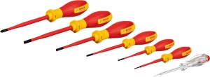 Bosch 1600a02nf7 set di cacciavite phillips e lama piatta isolati vde 7 pz. - dettaglio 1