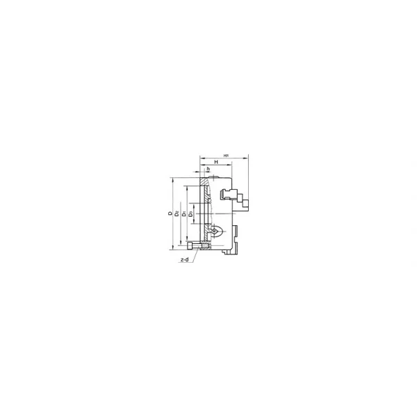 Fervi m076a/125 mandrino di precisione autocentrante per tornio 4+4+4 griffe - dettaglio 2