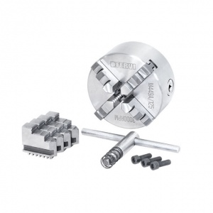 Fervi m449a/125 mandrino a 4+4 griffe di precisione autocentrante per tornio - dettaglio 1