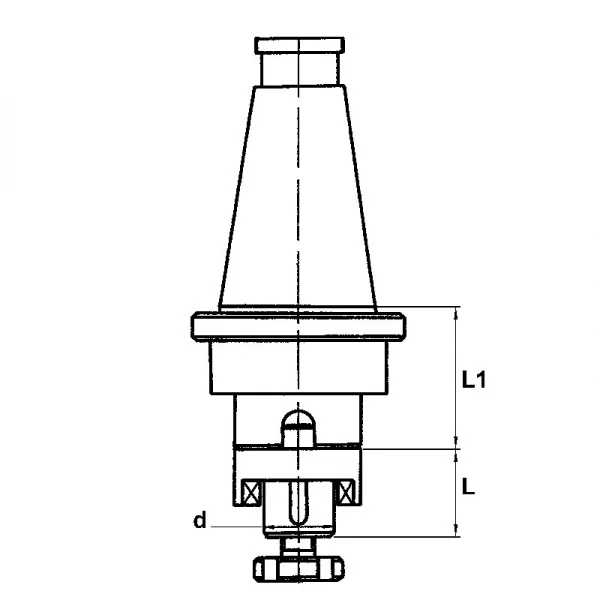 Fervi 22/b50 mandrino porta frese combinato rettificato - dettaglio 2