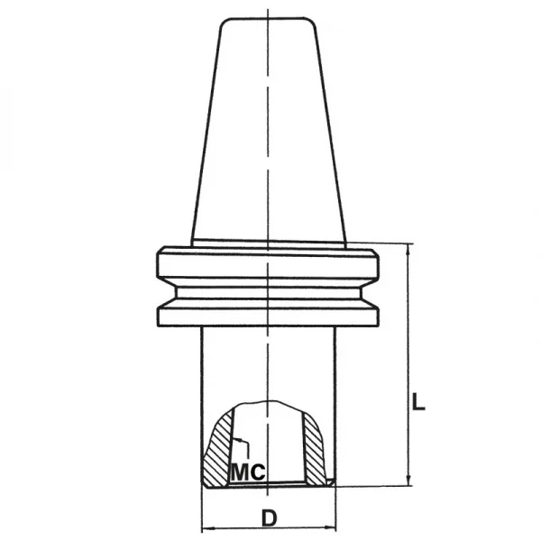 Fervi 2/3d50 mandrino mas-403 bt porta frese a gambo conico - dettaglio 2