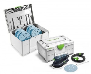 Festool ets ec 150/5 eq-sys gr levigatrice orbitale 400 w con valigetta di abrasivi 578272 - dettaglio 1