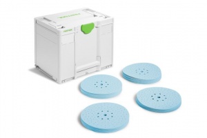Festool sys-stf d225 gr-set kit abasivi granat 225 mm in systainer 100 pz. 578281 - dettaglio 1