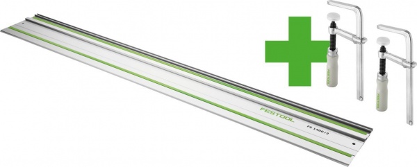 Festool fs 1400/2 lt edt fsz binario guida 140 cm con morsetti a vite 578422 - dettaglio 1