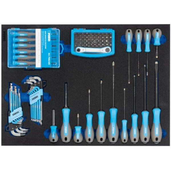 Fervi c960/cc04 cassettiera mobile 7 cassetti con assortimento 219 pz. - dettaglio 4