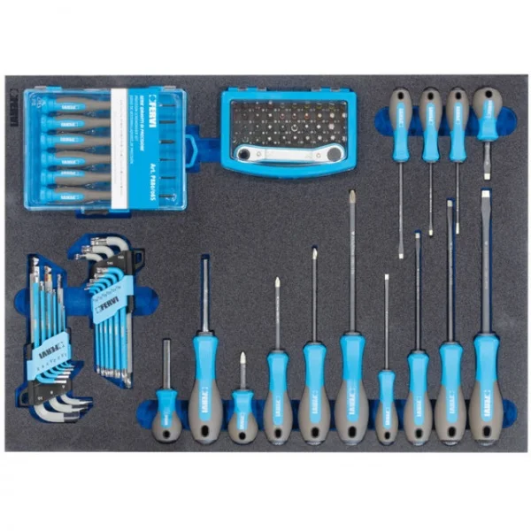 Fervi c900/cc04 cassettiera mobile 6 cassetti con assortimento 219 pz. - dettaglio 4