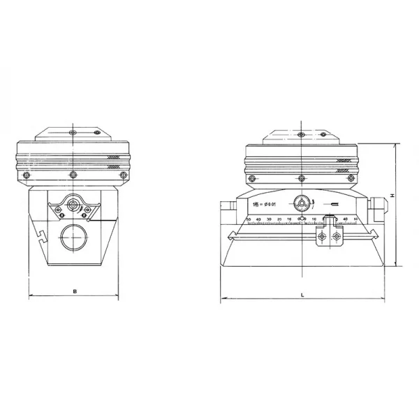 Fervi t021/100 testina centesimale per alesare avanzamento automatico 450 mm t021/100 - dettaglio 4