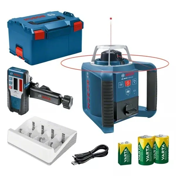 Bosch GRL 300 HV + LR 1 Livella laser rotante con batterie ricaricabili Varta