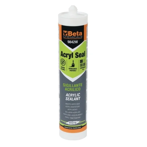 Beta 9842w c310 (1) sigillante acrilico verniciabile bianco 310 ml 098420031 - dettaglio 1