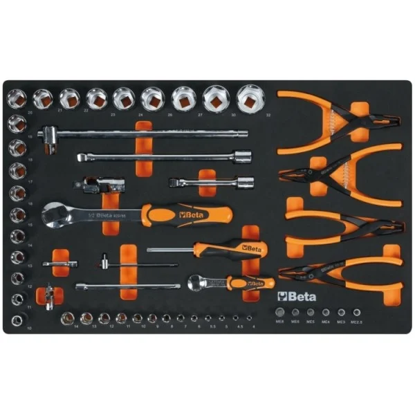 Beta 2400 rsc24/7-vis cassettiera mobile con assortimento di utensili 224 pz. 024004037 - dettaglio 5