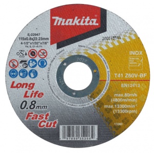 Makita e-22947 disco da taglio ultra sottile 115 mm per metallo e inox - dettaglio 1