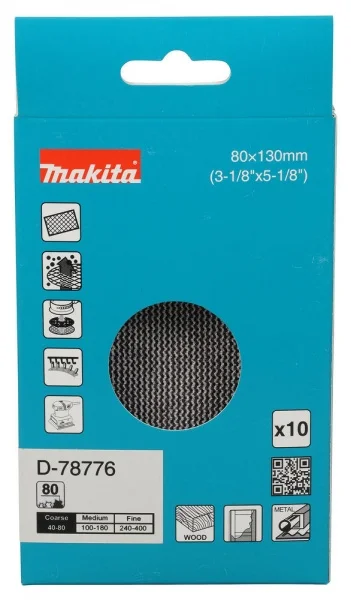 Makita  abrasivo con supporto a rete 80x130 mm 10 pz. - dettaglio 2