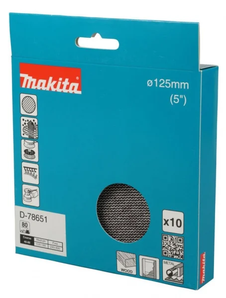 Makita  abrasivo con supporto a rete 125 mm 10 pz. - dettaglio 3