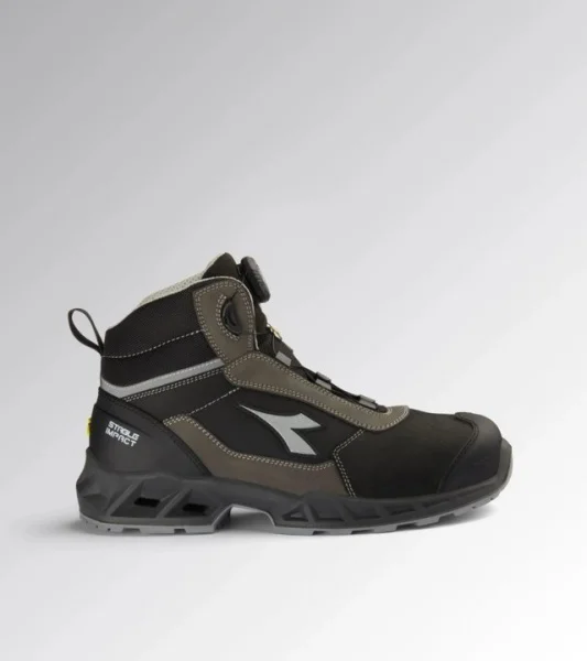 Diadora Utility Shark Stable Impact Leather Quick Mid Scarpe antinfortunistiche alte S3S FO SR SC ESD